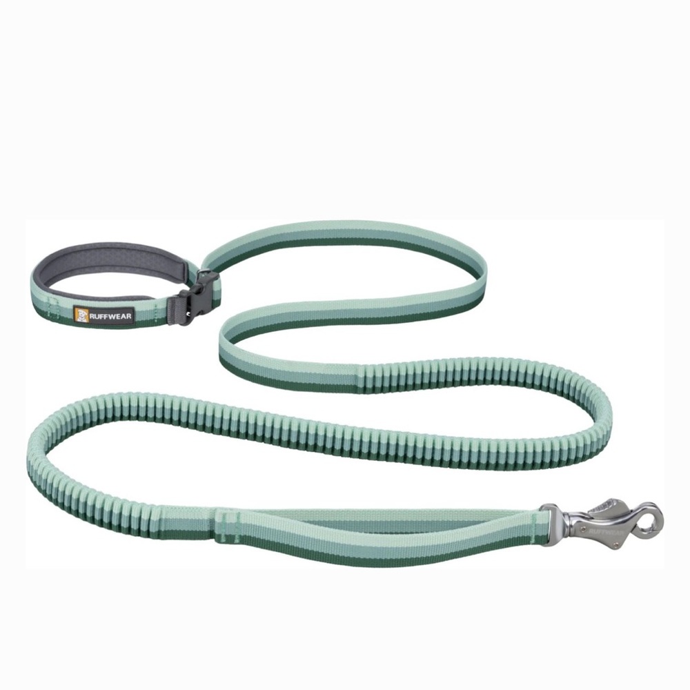 Ruffwear Roamer Adjustable Green Polyester Running Hands Free 7-11ft. Dog Leash